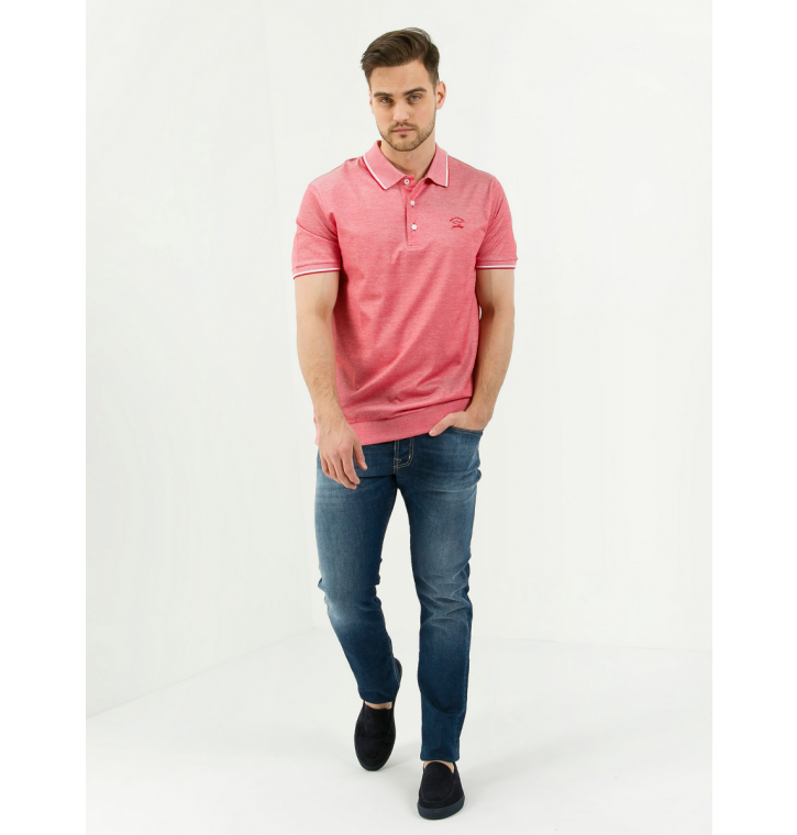 PAUL AND SHARK Polo krekls 21411219 Red White - Podium.lv